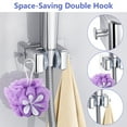 thumbnail image 4 of LIZEVINC Shower Head Holder 2 Pack, No Drill Adhesive Mount with Dual Hooks, Adjustable Angle Wall Bracket for Bathroom, RV & Rental, 4 of 9