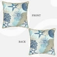 thumbnail image 3 of Kll Algae Corals And Seashells Decorative Throw Pillow Covers Velvet Soft For Couch Sofa Bedroom Living Room Outdoor -16"X16", 3 of 8