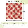 thumbnail image 2 of Strawberry Plants Fruit Flower Pink Pattern Square Fitted Tablecloth with Elastic Edge,Square Table Cover,Washable Elastic Table Cover for Home Kitchen Party Decor 36"x36", 2 of 6