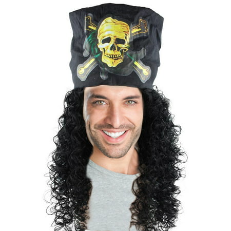 Mens Pirate Wig Captain Hook Hair Wigs for Cosplay Costume Party