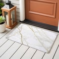 thumbnail image 4 of 2x3 Ft Entryway Area Rug, White Gold Marble Kitchen Rug Runner Washable Floor Mat, Modern Farmhouse Abstract Patterned Non Slip Indoor Door Mat Throw Carpet for Bathroom Living Room Bedroom, 4 of 8