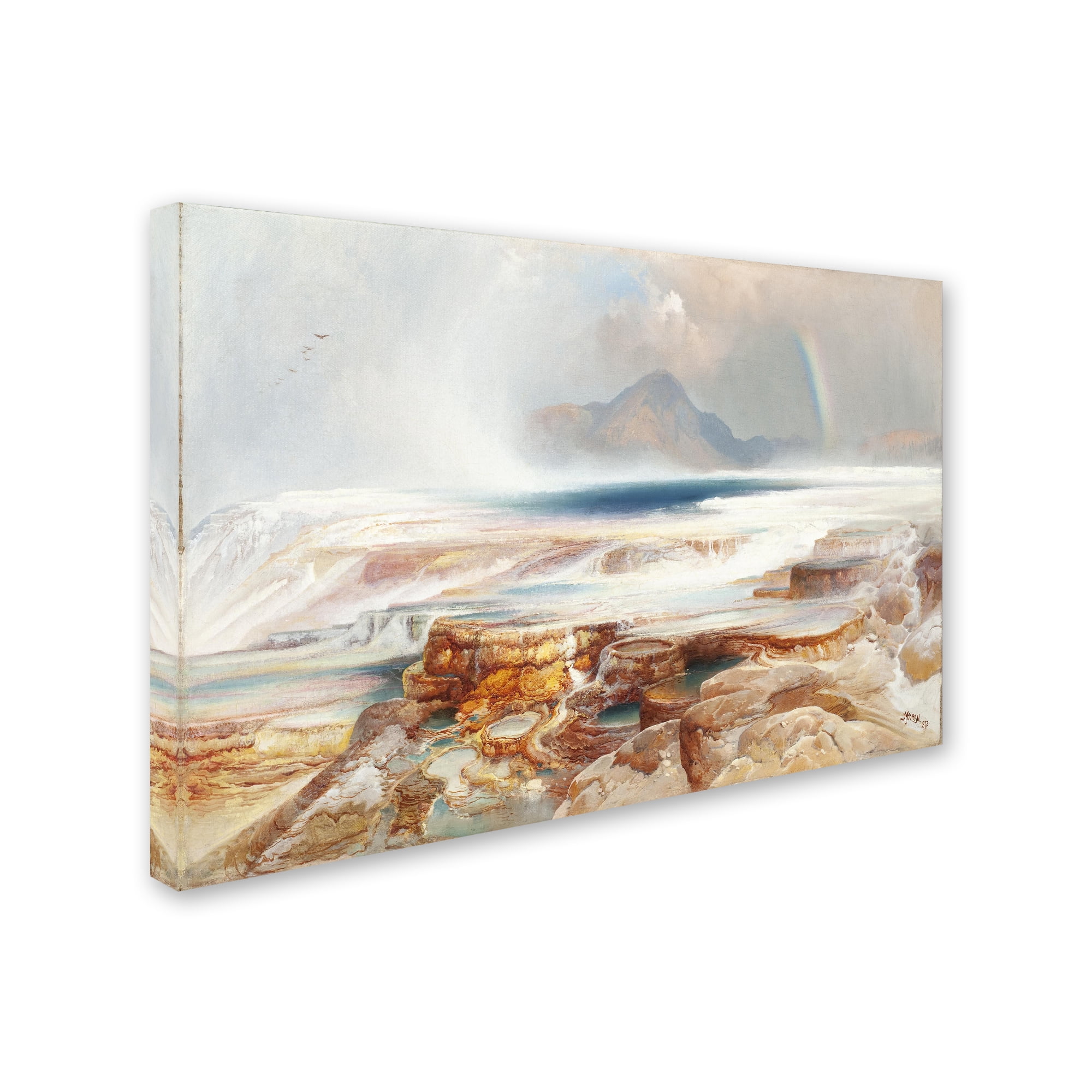Thomas Moran 'Hot Springs Of The Yellowstone' Canvas Art