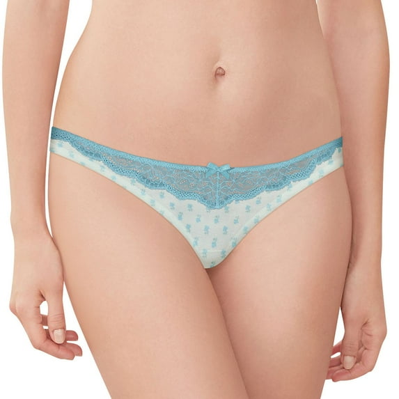 Maidenform Womens Comfort Devotion Thong - Best-Seller, 9, Sparkle Blue Ditsy