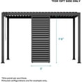 thumbnail image 6 of Mirador 10'x 10' 111S Outdoor Pergola Accessories Aluminum Openable Shutter Wall, Charcoal(Not Pergola), 6 of 7