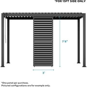 Mirador 10x 10 111S Outdoor Pergola Accessories Aluminum Openable Shutter Wall, Charcoal(Not Pergola)