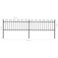 thumbnail image 4 of vidaXL Garden Fence with Hoop Top Steel 3.4x0.8 m Black, 4 of 4