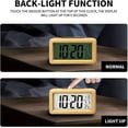 thumbnail image 6 of Battery Operated Wooden LCD Digital Alarm Clock with Smart Sensor Night Light, Snooze for Bedrooms, 6 of 6