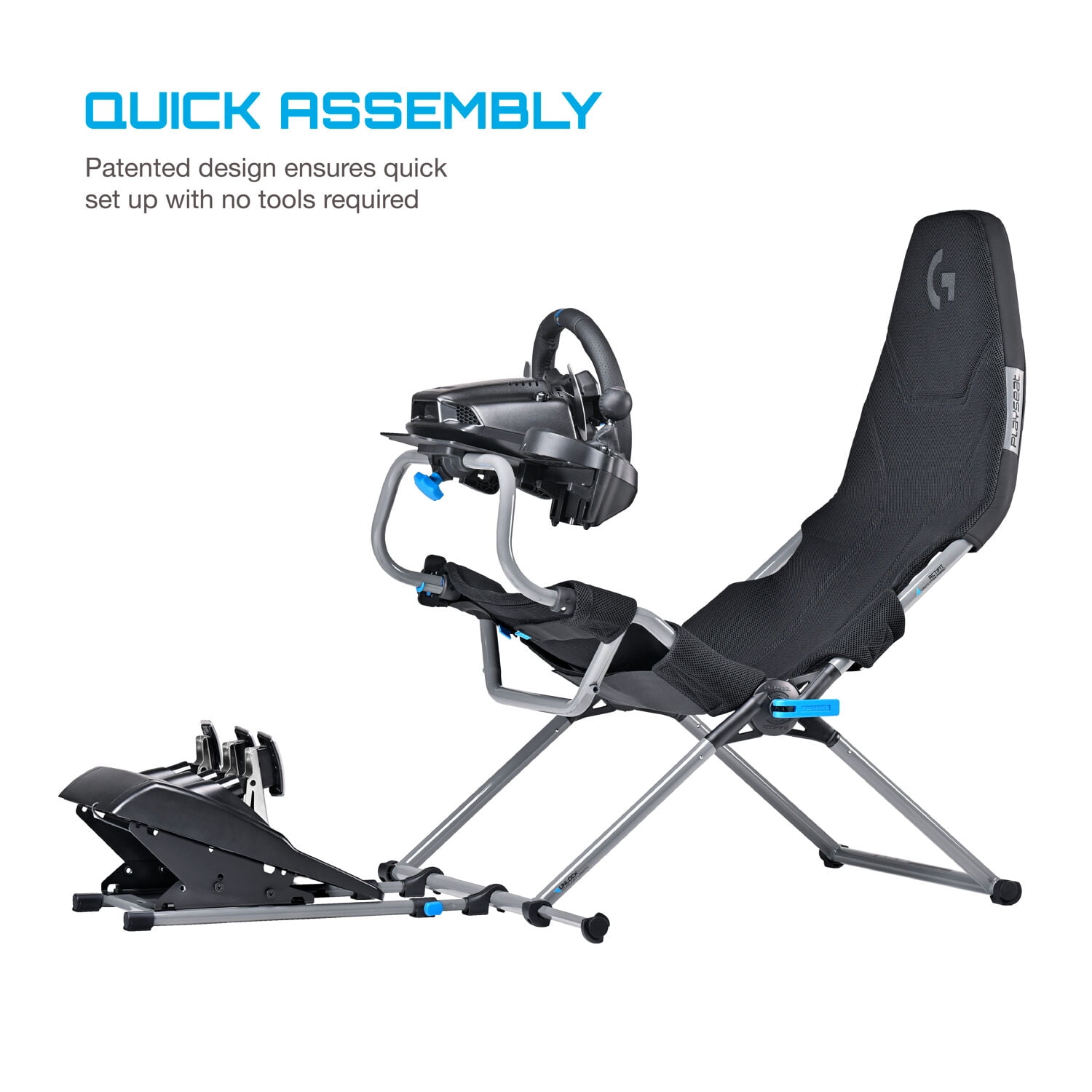 Playseat® Challenge X Carbon Quality Steel Logitech G Edition Racing Simulator Cockpit Video Game Chair, Black