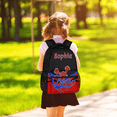 thumbnail image 6 of Jiaoprinted Custom Cheer Cheerleader Backpack Personalized Cheerleading Day Pack with Name Cheer Team Gym Bag for Women, Black Red, 6 of 7