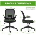 Armless Home Office Desk Chairs Ergonomic Office Chairs with Lumbar