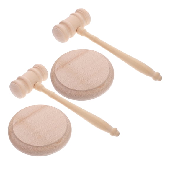 BESTYASH 1 Set of Retro Style Gavel Sound Block with Wood for Convenient Hammer for Lawyer
