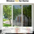 thumbnail image 4 of 23.6" x 78.7" Window Privacy Film One Way Daytime Privacy Static Cling Sun Blocking Anti UV Reflective Window Tint for Home and Office-Black-Silver, 4 of 8
