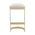 thumbnail image 2 of Manhattan Comfort Aura 28.54" Faux Leather Barstool in White/Polished Brass, 2 of 5