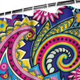 thumbnail image 4 of Mandala Inspired Paisley Shower Curtain 84x72 Inches Exotic Artistic Elegant Classic Waterproof Fade-Resistant Bath Curtain, 4 of 5