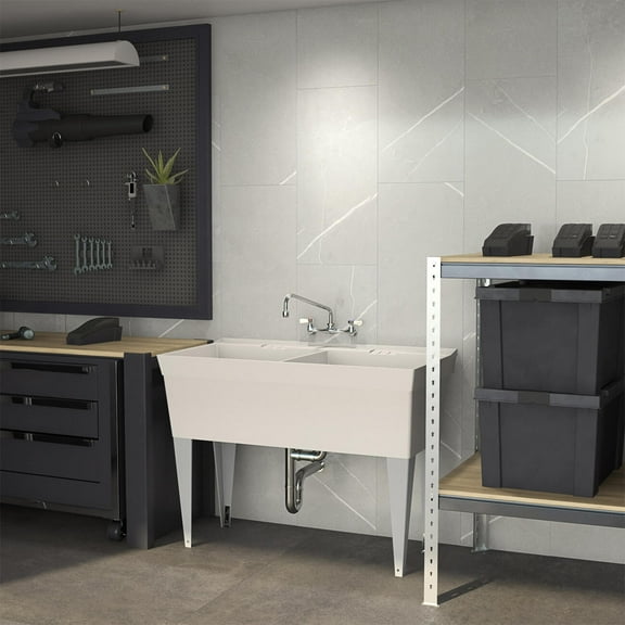 Mason Hill Glue-up Wall Tiles 15-3/4 Inch x 31-1/2 Inch in Marble Light Grey - Box of 5