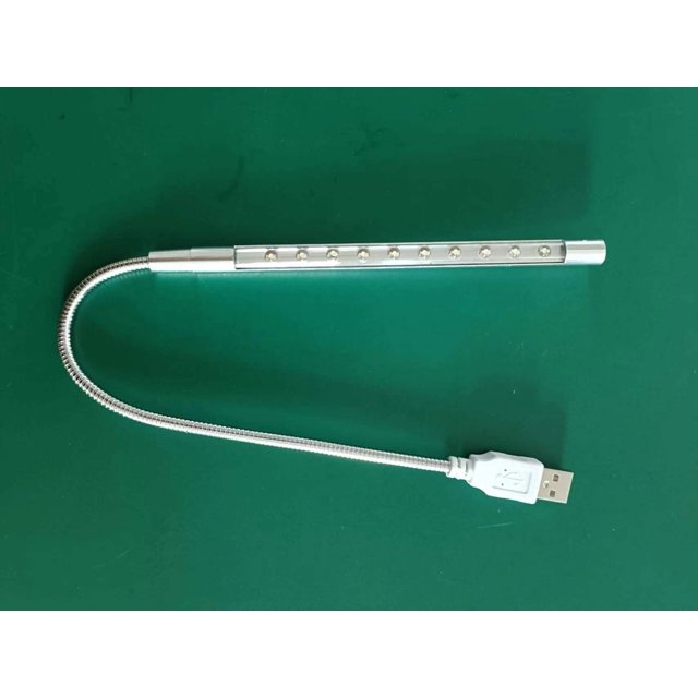 Luz de noche para cabina de lectura para dormitorio de estudiantes, luz de escritorio de aprendizaje USB con luz LED portátil, USB de aluminio, 10 luces