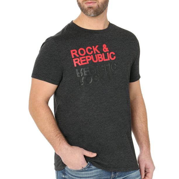 Rock & Republic - Rock & Republic Men's Short Sleeve Crew Neck Mirror ...