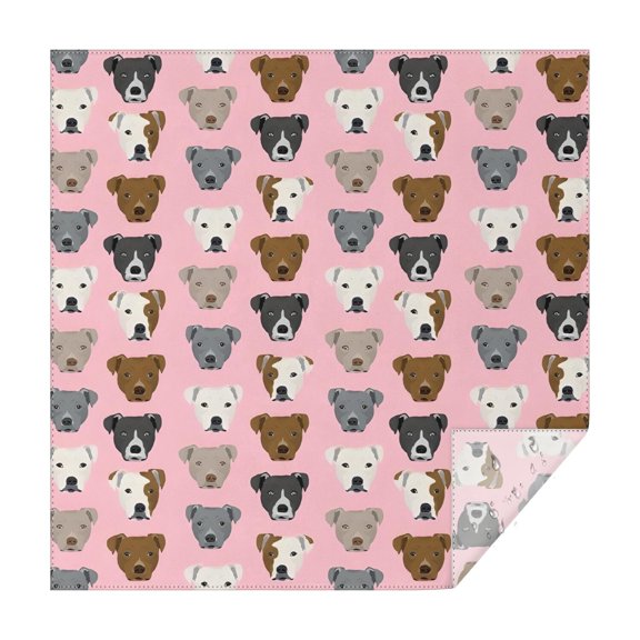 Pit Bull Terrier Square Tablecloth,Waterproof Square Table Cover,Wipeable Spillproof Washable Table Cover for Home Kitchen Party Decor 42"X42"(107x107cm)