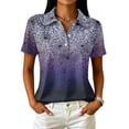 thumbnail image 2 of Bexdxz Vintage Halloween Polo Shirts Women Short Sleeve Lapel Collar Casual Autumn Party Tees Multicolor M, 2 of 4