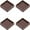 2.5" Brown, variant on 2.5x2.5 inch Square Rubber Furniture Caster Cups, NOGIS Anti-Sliding Furniture Pads Bed Stopper Floor Protectors with Grip - Protect Any Flooring (Brown)