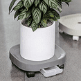 thumbnail image 5 of Plant Pallet ,Plant Stand with Wheels and Water Container, Flower Pot , Round Flower Pot with Roll, White, 5 of 5