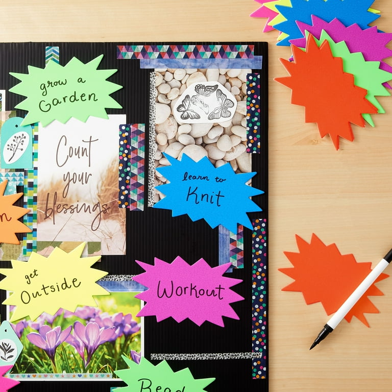 96 Etichette Neon A Stella Per Prezzi - Cartellini Vivaci Per Negozi, Classi E Feste - Foto 9