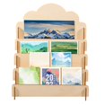 thumbnail image 1 of EIGTHTAIL Wood Card Display Stand 4 Layer Greeting Card Display Stand Wood Card Display Rack Removable Card Organizer Rack Multifunctional Sticker Display Stand for Postcard Brochure Phot, 1 of 11