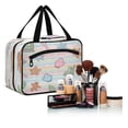 thumbnail image 6 of Travel Hanging Toiletry Bag with 4 Zipped Compartments Waterproof Makeup Accessories Spacious Cosmetic Bag Pastel Christmas-themed Medium, 6 of 9