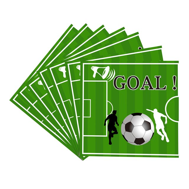 Footballs Party Supplies Green Football Ball Theme Paper Cup Plate Tableware