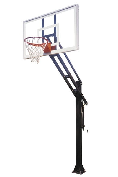 First Team Force Pro In-Ground Basketball Hoop with 60 Inch Glass Backboard 