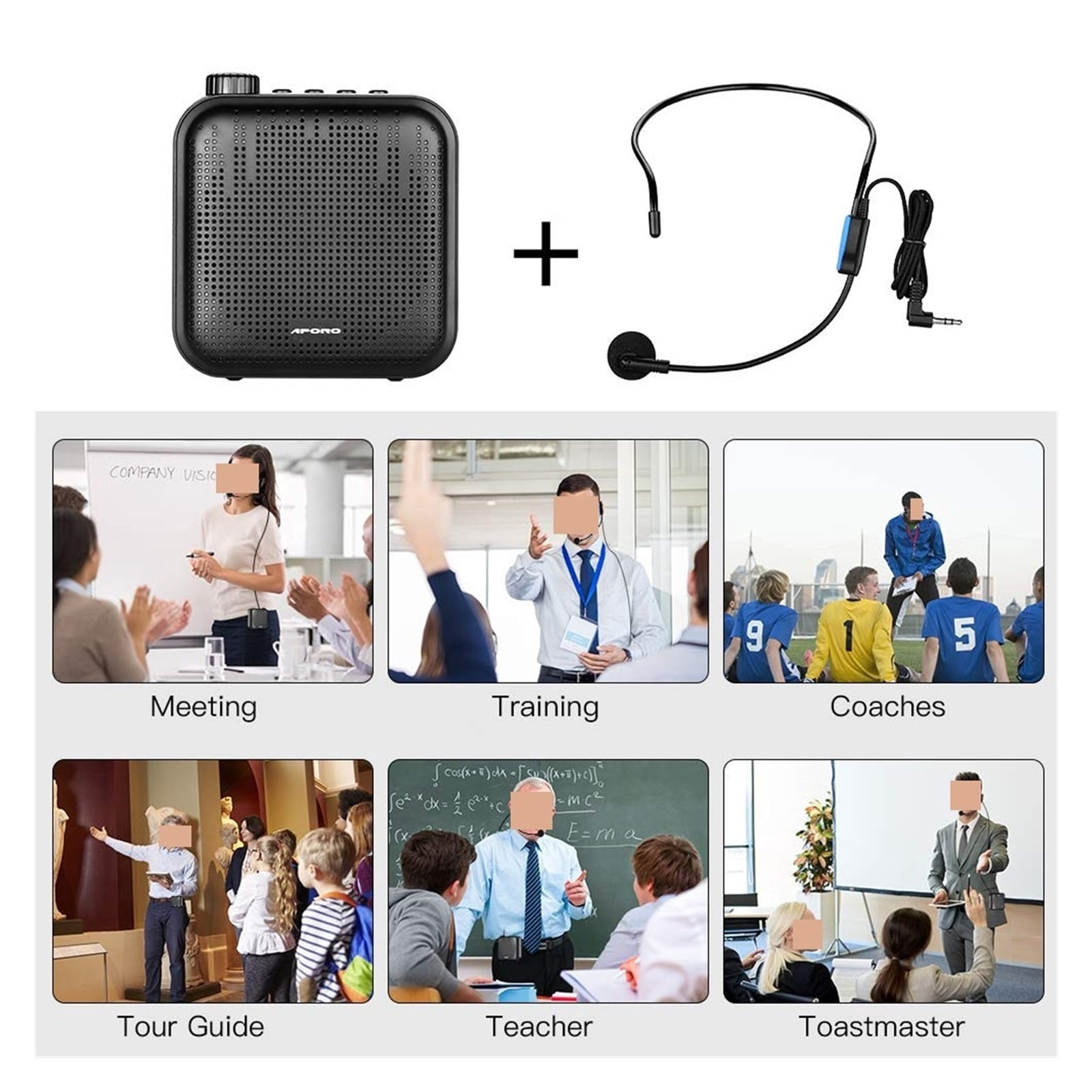 Voice Amplifier Megaphone Mini Audio Speaker With Microphone Rechargeable Ultralight Loudspeaker For Teachers
