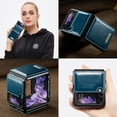 thumbnail image 6 of Galaxy Z Flip 3 Case, PU Leather Samsung Z Flip 3 5G Case, Durable Slim Cover Protective Phone Case for Samsung Galaxy Z Flip 3 2021, Blue, 6 of 10
