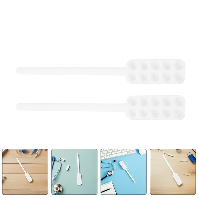 HEATSHAKING 4Pcs White ABS Plastic Medication Scoop with Ergonomic Design for Pill Organizing