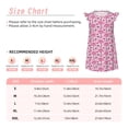 thumbnail image 3 of Balery Cute Watermelon Flamingo Camisón de princesa para niñas, pijama de algodón con mangas abullonadas, suave y bonito.-Medium, 3 of 6