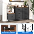 thumbnail image 6 of Uforic Dresser TV Stand For ,for 52" TV 7 Drawer Dressers with Shelves for Living Room,Black Gray, 6 of 6