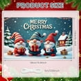 thumbnail image 2 of Gnome Theme Merry Christmas Banner Christmas Tree Christmas Gnome Display Gift Boxes Snowy Scene Xmas Backdrop for Christmas Party Holiday Gathering Home Decoration, 2 of 9