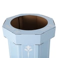 thumbnail image 6 of happimess Fleur 25-Gallon Traditional Classic Disposable Corrugated Cardboard Event Trash Can and Recycling Bin, Bridal Blue (Set of 2), HPM1301B-SET2, 6 of 8