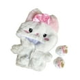 thumbnail image 3 of Vaveren Plush Doll Clothes Clothing Doll Animal Cosplay Costume Dress up Hooded Jumpsuit White, 3 of 8