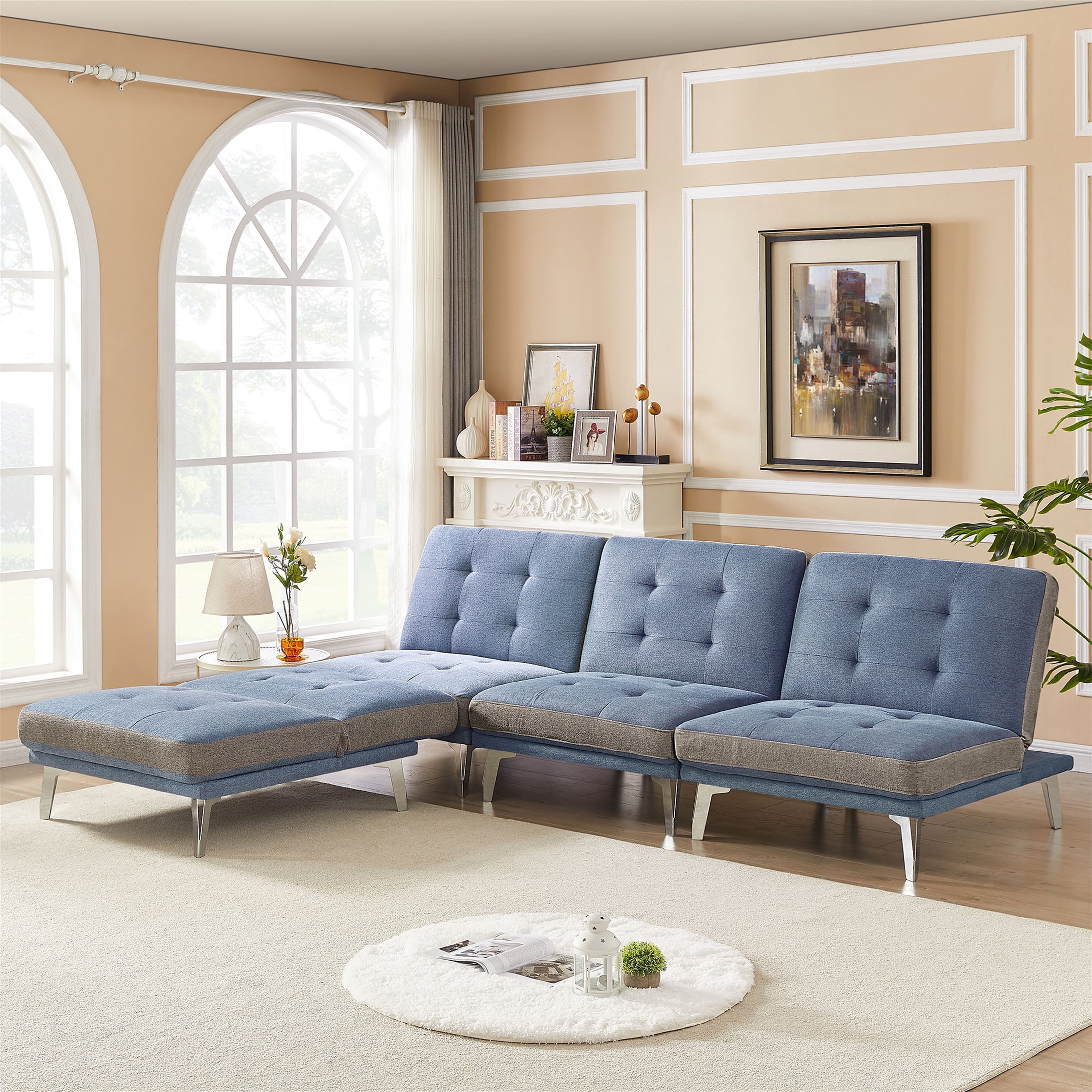 Buy Aukfa Modular Sectional Sofa Convertible Sleeper Sofa Queen Bed