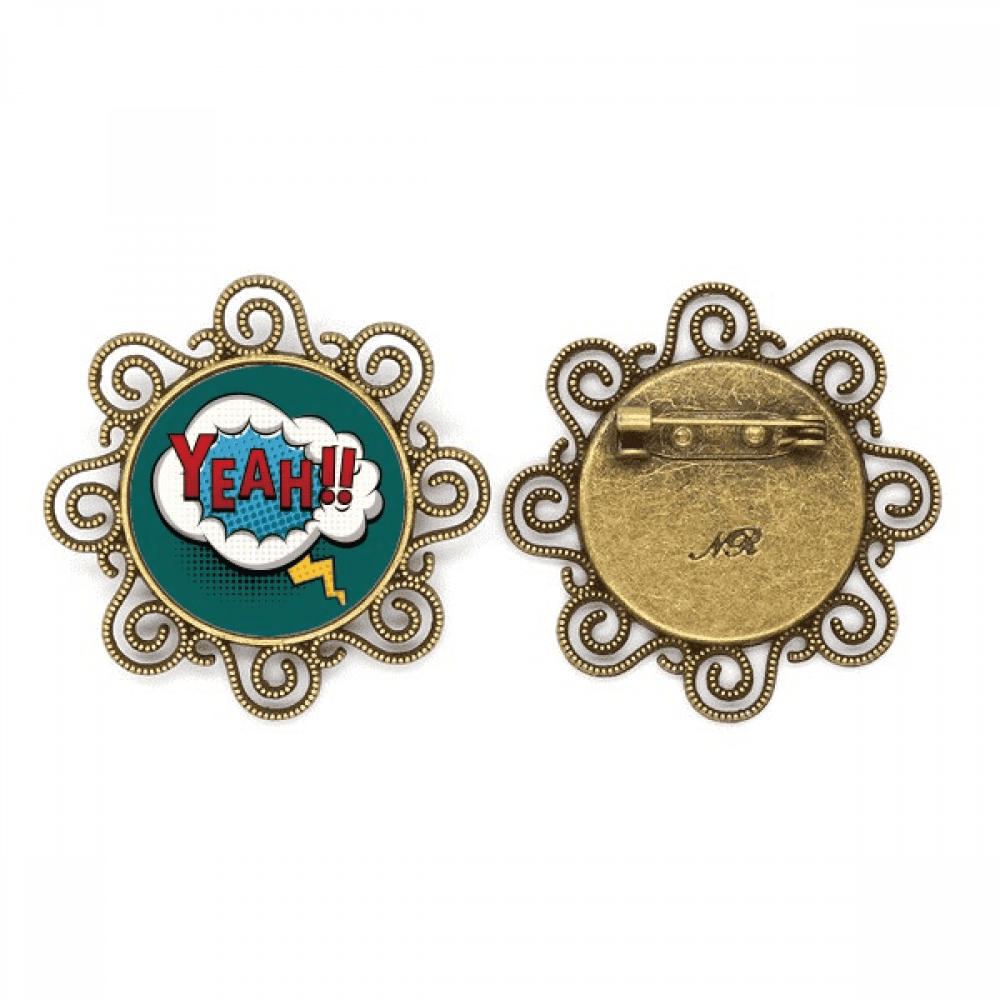 boom yeah dialog marked art deco fashion flower brooch pins jewelry for  girls 