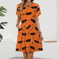 thumbnail image 2 of Cute Bat Dress Summer Street Style Dresses Female Short Sleeve Printed Sundress, 2 of 7