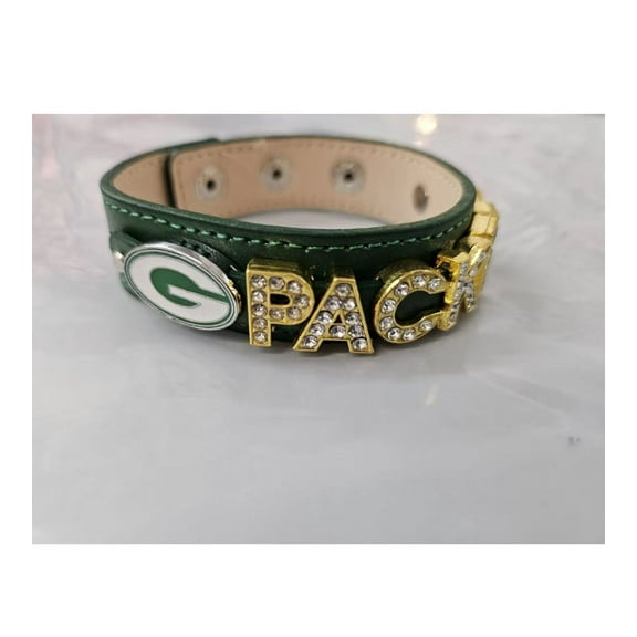 green bay Sports Rhinestone Football Bracelet / Football Fan / Sports Fan