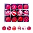thumbnail image 3 of Fjnjuu 12Pcs Christmas Tree Balls Ornaments Xmas 2.4 inch 12Pcs Christmas Balls Baubles Party Xmas Tree Decorations Hanging Ornament Decor, 3 of 8