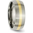 thumbnail image 5 of Chisel Titanium Brushed with 14k Gold Inlay 8.2mm Band - Ring Size 7.5, 5 of 8