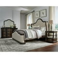 thumbnail image 5 of Cooper Falls Shelter-Back Queen Fabric Upholstered Bed in Brown By Pulaski, 5 of 9