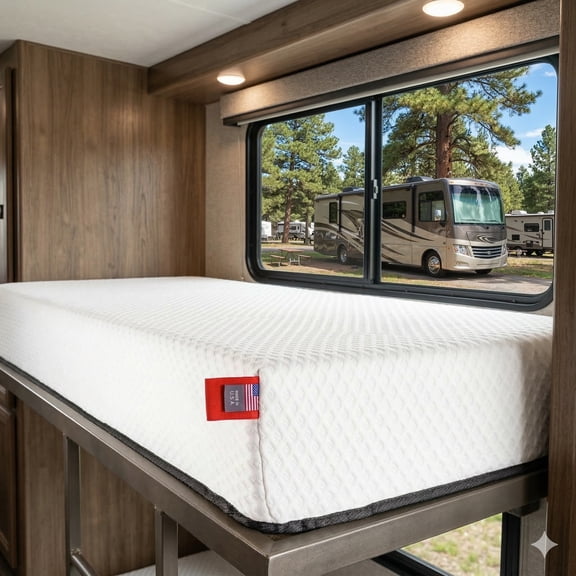 Bunk Mattress - 6 Inch RV Mattress - 30x75, Aquasoft Memory Foam, Medium Firm, Breathable Diamond Soft Cover Fabric, Certified Only Safe Foams, Bed in a Box Mattress, Made in Mississippi