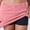 Pink, variant on Rezuofi 1 Pcs Women's Tulip Hem Shirred Washed Casual Bodycon Short Jean Denim Skirt