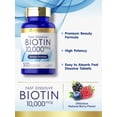 thumbnail image 3 of Biotin 10,000mcg | 500 Tablets | Max Strength | Vegetarian Formula | by Carlyle, 3 of 7