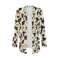 thumbnail image 5 of Garronmavis Womens Long Sleeve Cardigan Sweater for Fall Jacket Stretch Blouses for Women Dressy Casual Draped Top Plus Size Brown Cow Prints, 5 of 6