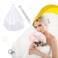 thumbnail image 4 of jesticaly 2 Pcs Voiles de Mariée Coiffe Accessoires de Mariage Romantiques Cadeau 1Ensemble, 4 of 6